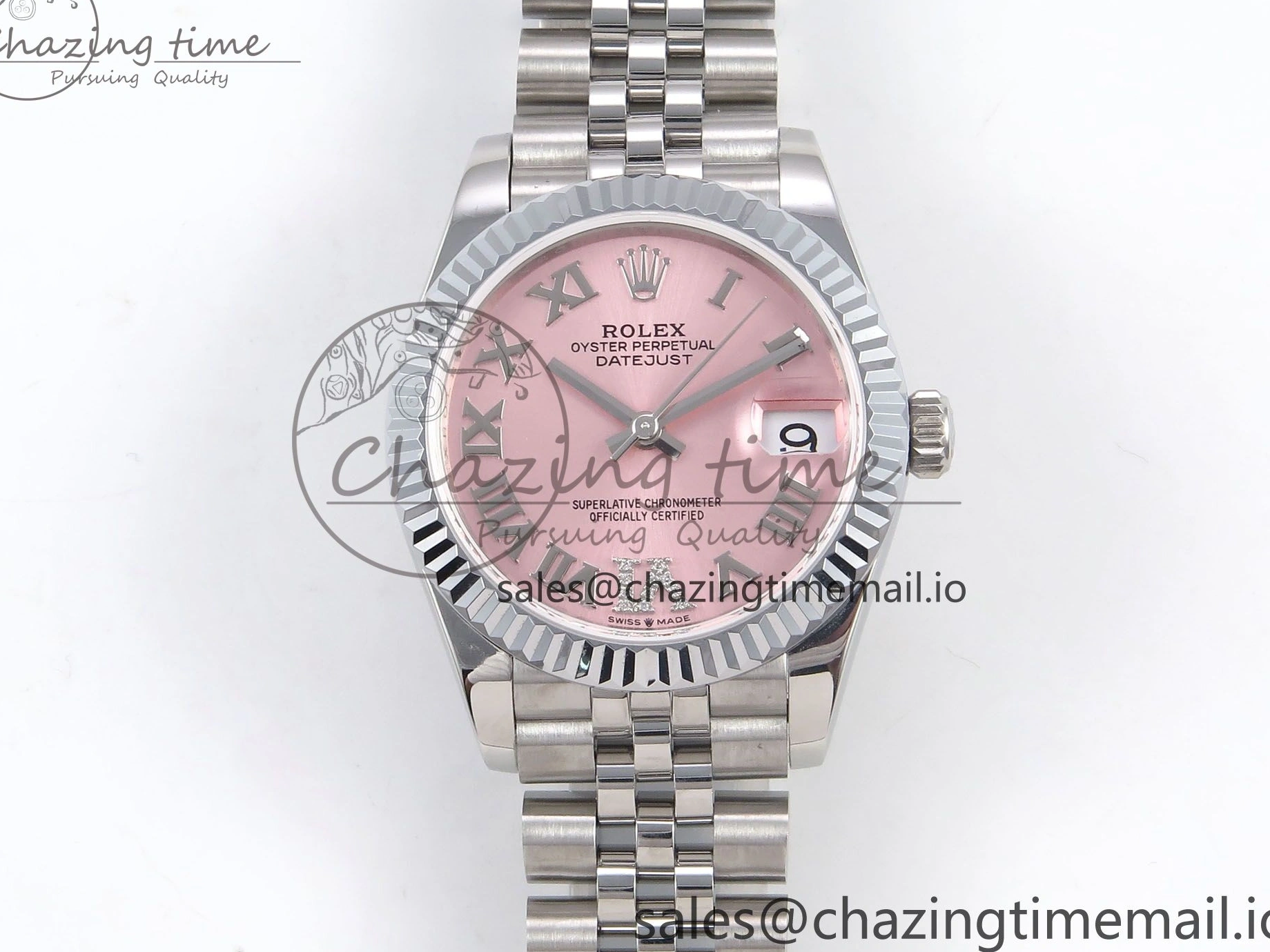 Best AAA Replica Sites StreetReady 1161 GMF Dial Jubilee DateJust Roman Edition 904L on 1:1 31 SS Pink Steel 278274 Bracelet Best A Diamonds 0107
